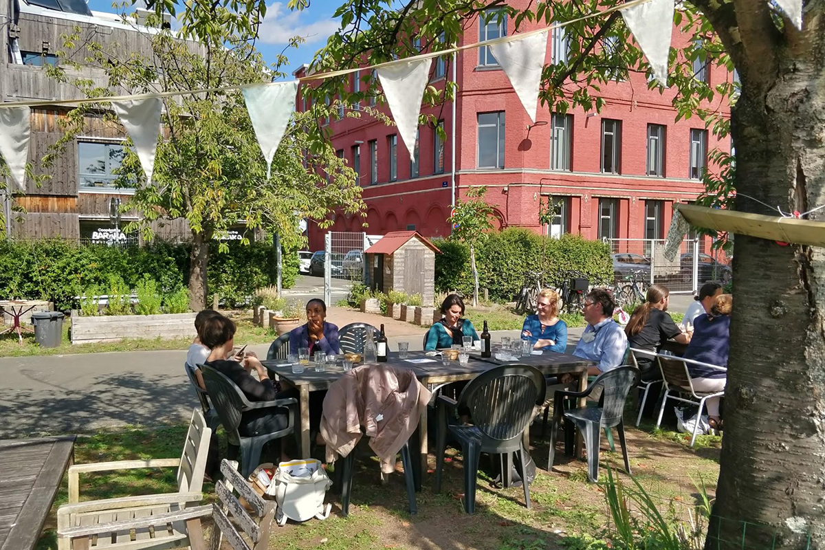 Repas de la Journée Annuelle Optéos à Baraka (Roubaix), septembre 2020 - Photo : C. Dupuy