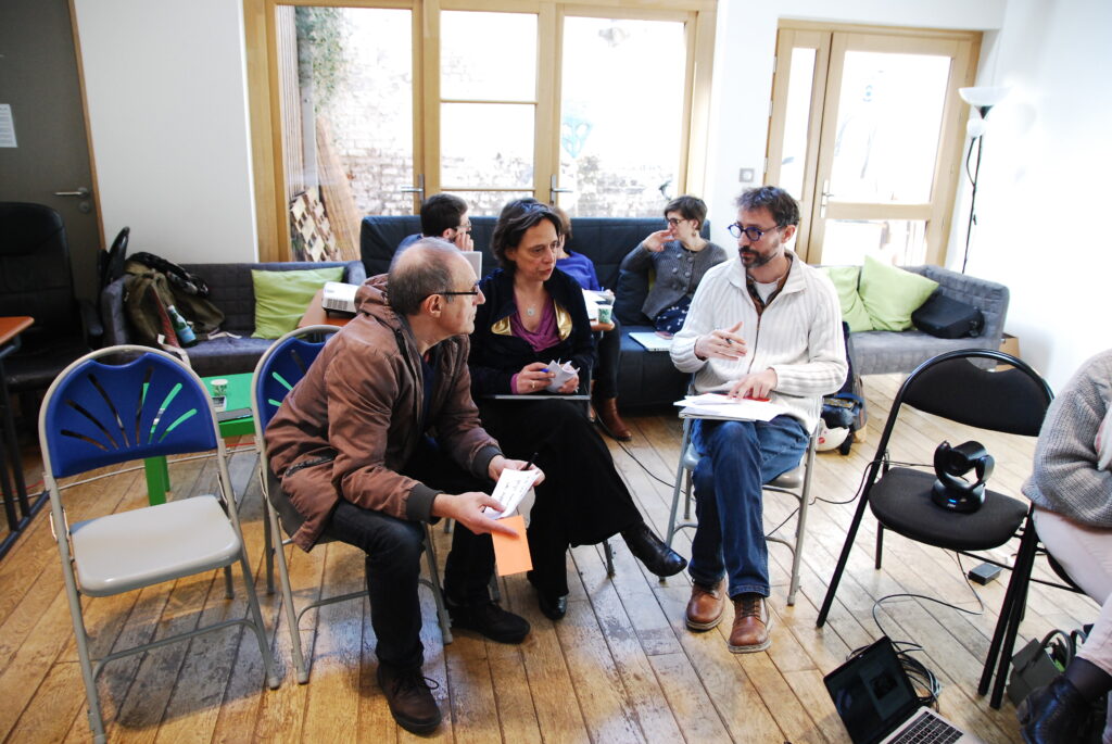 Dominique Hébert, Claire-Marie Mériaux et Laurent Chedanne en plein échange