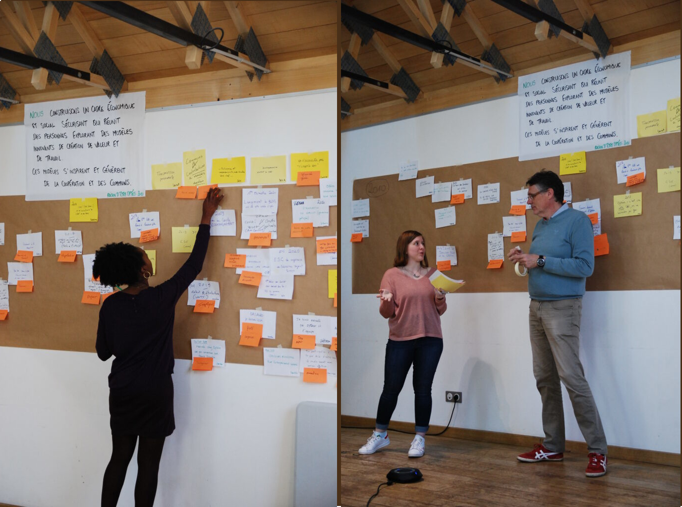 Christèle, Coline & Christophe, Fresque participative sur l'histoire d'Optéos